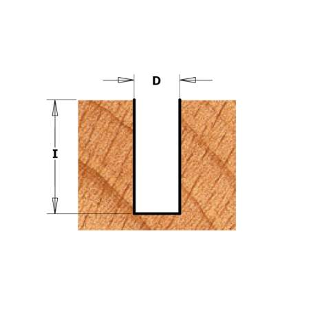 Фреза концевая CMT-contractor пазовая S=8 D=25x20x50 Z=2 K911-250 (L1-57 мм, L2-25.4 мм, D1-25 мм, D2-8 мм)