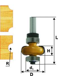 Фреза кром галтельная ф25,4х10мм R4,8мм хв 8мм Энкор 10695