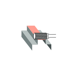 Борфреза цилиндрическая A 18х25 M06 двойная насечка RODMIX 2118250602