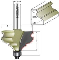 Фреза профильная "Французская классика" (ниж. подш.) Z=2 D=47.5x28.5x80 S=12 ARDEN 352211