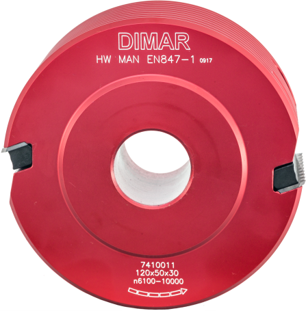 Фреза насадная Dimar 7410011 минишип 2,8 мм D120x50 Z2 сменные ножи посадка 30 (L1- мм, L2-50 мм, D1-120 мм, D2-30 мм)