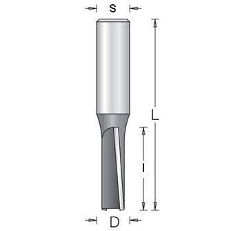 Фреза Dimar 1075839 пазовая D12,7x50,8 L108 Z2 хвостовик 12 (L1-108 мм, L2-50.8 мм, D1-12.7 мм, D2-12 мм)