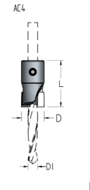 Зенковка WPW AC41648D прямая D16 со сверлом 4,8 плавная спираль D