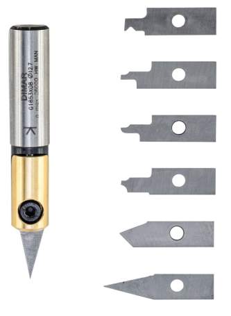 Фреза Dimar G1853x09 гравировка D12x L65 Z без ножа хвостовик 12 (L1-65 мм, L2- мм, D1-12 мм, D2-12 мм)