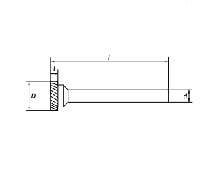 Борфреза дисковая Y 25х05 M06 одинарная насечка RODMIX 3525050601 (L1- мм, L2-5 мм, D1-25 мм, D2-6 мм)