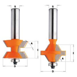 СМТ Комплект 2 фрез сращивание макс.25,4мм с боковыми углами (Щит) S=12,7 D=40x25,4 855.510.11