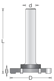 Фреза WPW P423505 выравнивание СЛЭБ D35 B12.7 L50 Z4 хвостовик 8
