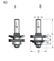 Фреза WPW RG20002 мебельный фасад римский D41 B22 подшипник хвостовик 12