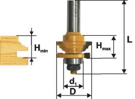 Фреза комбинированная рамочная ф41х24мм хв. 12мм Энкор 46527