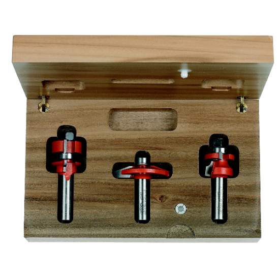 СМТ Комплект 3 фрез мебельный фасад (дер.футляр) S=12,7 RH 800.524.11 (L1- мм, L2- мм, D1- мм, D2-12.7 мм)