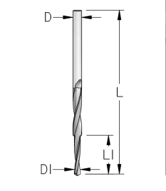 Сверло WPW DR28040 ступенчатое 4_2,8 мм L75 HSS Din 388 шлифованное