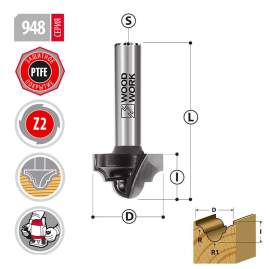 Фреза филеночная врезная D=20,6 I=12,7 L=44,5 S=8мм Woodwork 948.1220.08