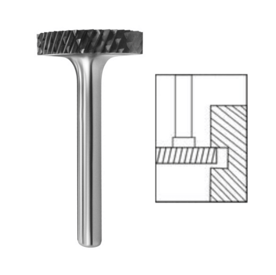 Борфреза SX1603 ДВ (двойная насечка) (L1-45 мм, L2-3 мм, D1-16 мм, D2-6 мм)