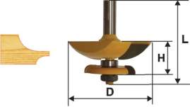 Фреза фигирейная горизонтальная двусторонние Ф79,4 мм, хвостовик 12 мм Энкор 46582
