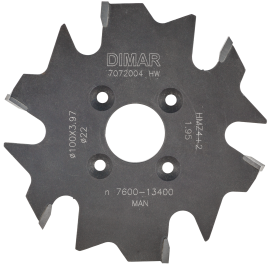 Фреза насадная Dimar 7072004 тип 1 для ламелей Z2neg+Z4pos D100x4 Z6 посадка 22