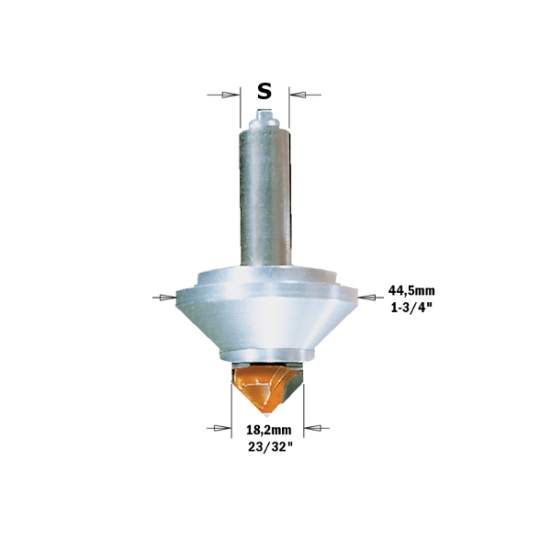 СМТ Фреза для гравировки 3D S=8 RCS-CUT8 (L1- мм, L2- мм, D1- мм, D2-8 мм)