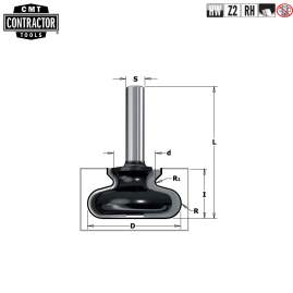 Фреза концевая CMT-contractor профильная (Ручка) S=8 D=19,05x19,05 K955-190