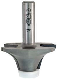 Фреза Dimar 1530089 для вклейки мойки стенки 17° гр радиус R19мм D57x24 L76 подшипник конический пластик, хвостовик 12