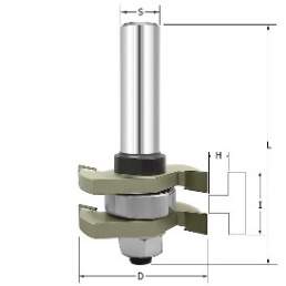 Фреза для шиповых соединений D=41x19.2x66 h=9.5 k=6.4 S=8 ARDEN 609811 (L1-66 мм, L2-19.2 мм, D1-41 мм, D2-8 мм)