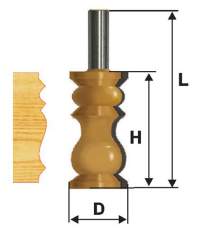 Фреза кромочная фигурная Ф32Х57,2 мм, хвостовик 12 мм Энкор 46419