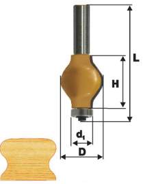 Фреза кромочная фигурная Ф32Х38 мм, хвостовик 12 мм Энкор 46417