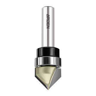 Фреза пазовая V образная (с верхн. подш.) 90° D=16x12.7x50 S=8 ARDEN 218831 (L1-50 мм, L2-12.7 мм, D1-16 мм, D2-8 мм)