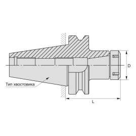 Патрон цанговый  BT40-ER16-150  MAS403 BT