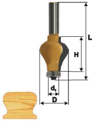 Фреза кромочная фигурная Ф32Х38 мм, хвостовик 12 мм Энкор 46416
