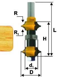 Фреза кромочная калевочная регулируемая Ф35 мм, хвостовик 12 мм Энкор 46304