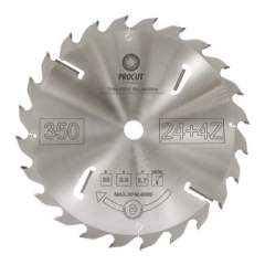 Пила для многопильного станка 350x30x3.6/2.5 Z=24 (+4) PROCUT 791.3503024
