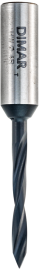 Сверло Dimar 2061067 сквозное левое монолитное ТРОЙНОЙ РЕСУРС D8x40 L70 хвостовик 10x25 присадка