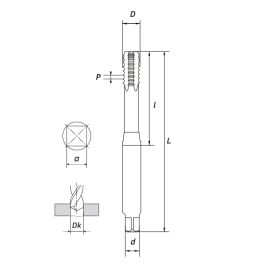 Метчик машинный M10х1,5 (HSS-E + TIN),ISO, 6H,R, шахматный RODMIX 1608100150