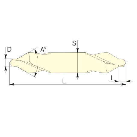 Сверло центровочное 1мм Тип А (HSS M35) DJTOL ZXZ010