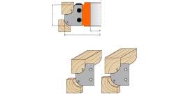 СМТ Фреза внутр., внешн. радиус R10 F=30 D=132 насадная (алюм.) смен.ножи HM (кейс) 694.007.30