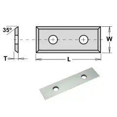 Нож твердосплавный 29.5x12.0x1.5 KCR08 / CTK FC / CMT 790.295.12
