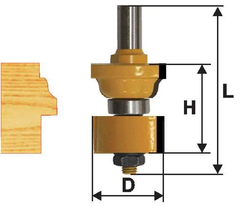 Фреза комбинированная универсальная Ф34,8Х44,5 мм, хвостовик 12 мм Энкор 46507 (L1-76 мм, L2-44.5 мм, D1-34.8 мм, D2- мм)