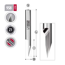 Фреза для гравирования 6х50 угол 30 гр. Woodwork 958.5030.06