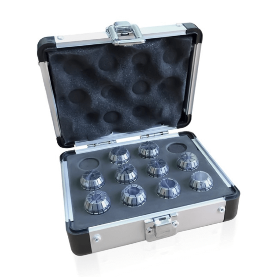 Набор цанг ER20 | DIN 6499 - 10 цанг в металлическом кейсе 753.001