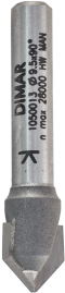 Фреза Dimar 1050013 V паз 90° гр. D9,5x11 L42 хвостовик 6