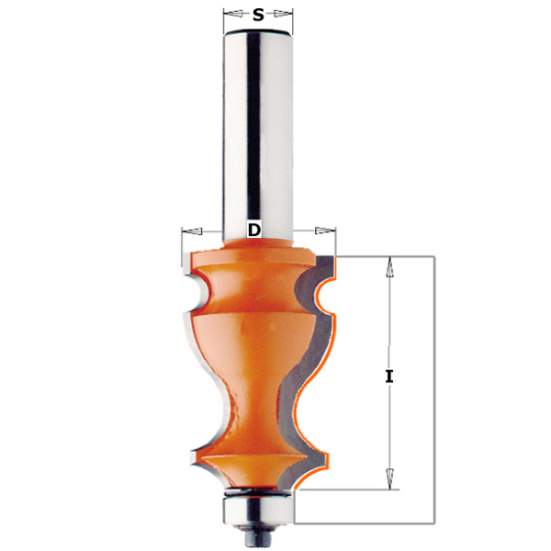СМТ Фреза мультипрофильная (Карниз) (нижн. подш.) S=12,7 D=27x41 855.902.11 (L1- мм, L2-41 мм, D1-27 мм, D2-12.7 мм)