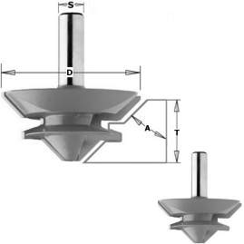 Фреза CMT-PRO сращивание 15-28,5мм (Угол 90/180гр.) S=12 D=70x31,7 955.4570