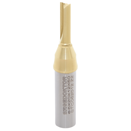 Фреза концевая прямая нестинг SAGEDOKTOR D6 l20 S12 SL50 Z=2 HW STC062012 Z2 (L1-50 мм, L2-20 мм, D1-6 мм, D2-12 мм)