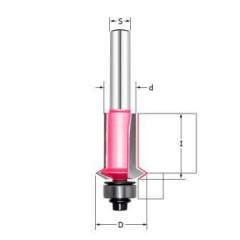 Фреза обгонная с V-образной канавкой Z=2 D=19x25.4x69 d1=12.7 S=8 PROCUT 153821P