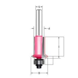 Фреза обгонная с V-образной канавкой Z=2 D=19x25.4x69 d1=12.7 S=8 PROCUT 153821P