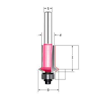 Фреза обгонная с V-образной канавкой Z=2 D=19x25.4x69 d1=12.7 S=8 PROCUT 153821P (L1-69 мм, L2-25.4 мм, D1-19 мм, D2-8 мм)