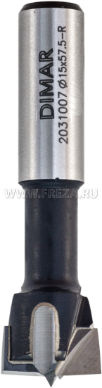 Сверло Dimar 2031077 чашечное правое D25x55,5 L57,5 хвостовик 10x26 присадка (L1-57.5 мм, L2- мм, D1-25 мм, D2-10 мм)