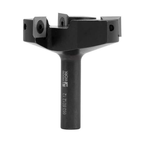 Фреза для выравнивая фуговальная, смен.ножи HM Z3 D=60 I=12 L=65 S=12 Woodwork 663.6012.12 (L1-65 мм, L2-10.5 мм, D1-60 мм, D2-12 мм)