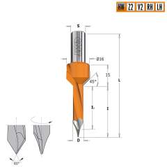 Сверло HW для присадочного станка 7x35x70 Z=2+2 S=10x20 RH CMT 378.072.11