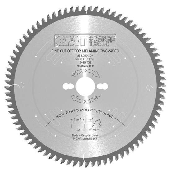 Диск пильный 300x30x3,2/2,2 2º 40° Hi ATB Z=96 CMT 283.096.12M