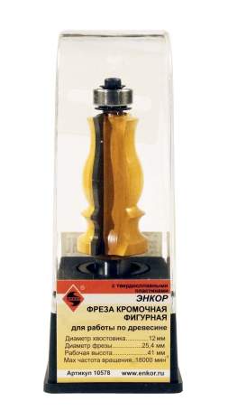 Фреза кромочная фигурная ф25,4х41мм хв 12мм Энкор 10578 (L1- мм, L2- мм, D1- мм, D2- мм)